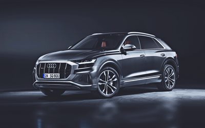 Audi Q8, studio, 2019 cars, luxury cars, SUVs, 2019 Audi Q8, german cars, New Q8, Volkswagen