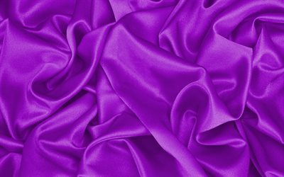 4k, violeta de seda textura, ondulado textura de la tela, seda, violeta fondo de la tela, violeta raso, texturas de la tela, sat&#233;n, seda texturas, violeta textura de la tela