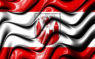 Cottbus Flag, 4k, Cities of Germany, Europe, Flag of Cottbus, 3D art, Cottbus, German cities, Cottbus 3D flag, Germany