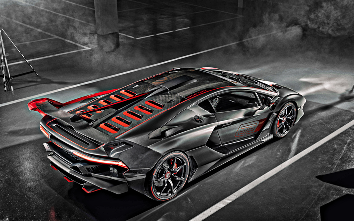 2019, Lamborghini SC18 Alston, supercar, exterior, rear view, tuning, Italian supercar, Lamborghini Squadra Corse, Lamborghini