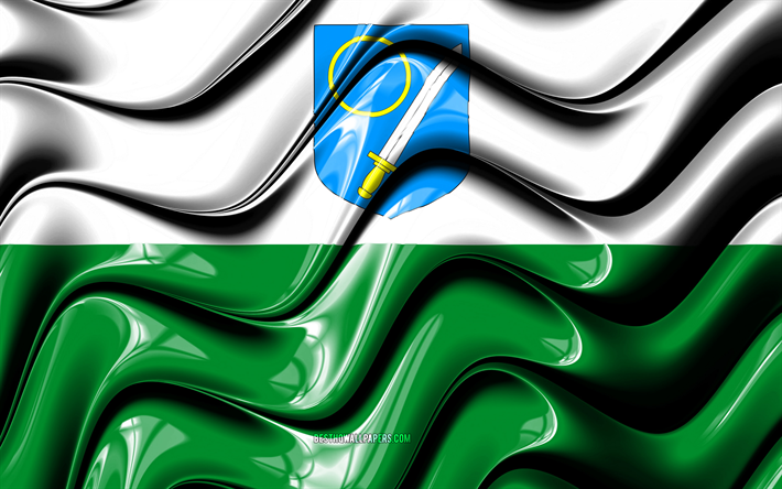Voru flag, 4k, estonian counties, Flag of Voru, Day of Voru, 3D art, Voru, Counties of Estonia, Voru 3D flag, Voru wavy flag, Estonia, Europe
