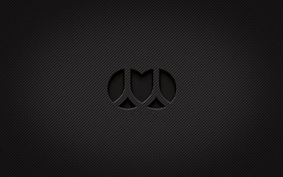 Renren carbon logo, 4k, grunge art, carbon background, creative, Renren black logo, social network, Renren logo, Renren