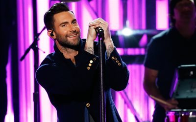 Adam Levine, Maroon 5, concert, American singer, handsome men