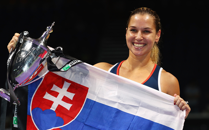 Dominika Cibulkova, Tennis, WTA, Slovakiska tennisspelare, flagga Slovakien, Slovakiens flagga