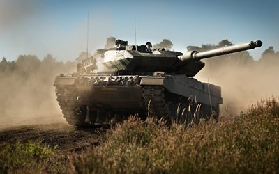 Leopard 2A6, Tanque, Alemania, alem&#225;n tanque de batalla, un campo de Leopardo
