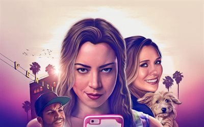 Ingrid Va hacia el Oeste, la comedia, el cartel de 2017, pel&#237;culas, Elizabeth Olsen, Aubrey Plaza