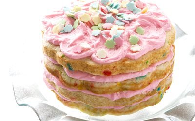 Birthday cake, birthday, sweets, pastries, cakes