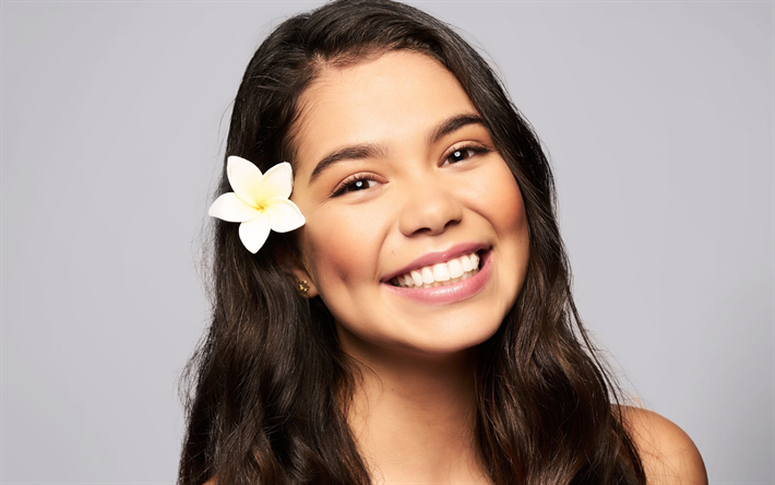Aulii Cravalho, 4k, american actress, Hollywood, beauty, brunette