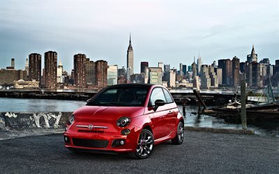 Fiat 500 de 2017, coches, coches compactos, autos italianos, Fiat