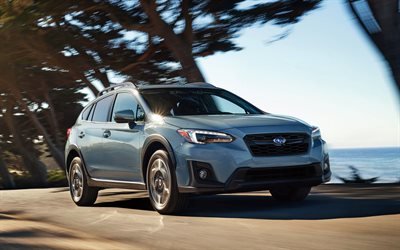 Subaru Crosstrek, 4k, 2018 autos, crossovers, el movimiento, el Subaru