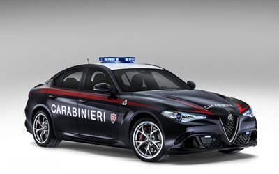 carabinieri, 2016, giulia, sedan, alfa romeo, d&#246;rt yapraklı yonca, polis
