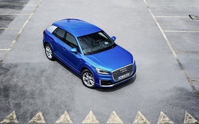 blue, 2016, crossover, audi, view from top