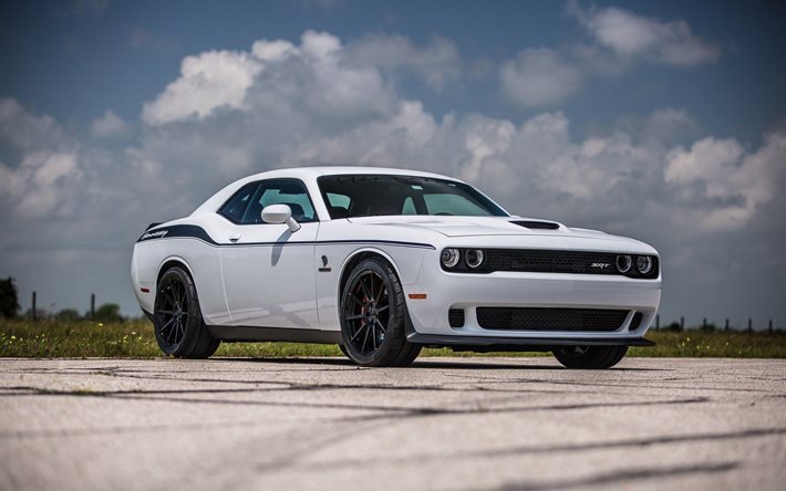 2016, dodge, challenger, hellcat, branco, hennessey, a hpe 850, dodge challenger, tuning