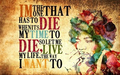 singer, jimi hendrix, music, quote, text