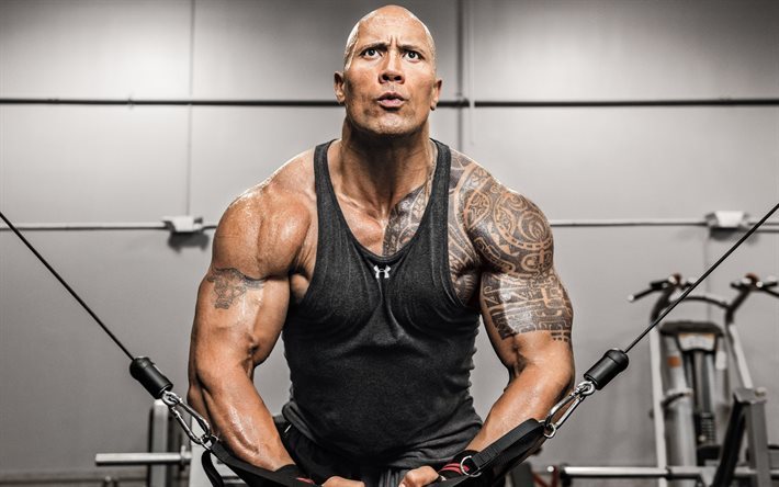 fitness, akt&#246;r, dwayne johnson, &#252;nl&#252;, g&#252;reş&#231;i