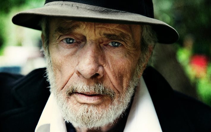 photo, c&#233;l&#233;brit&#233;, pays, merle haggard, chanteur, vieil homme