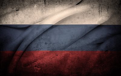 sten, symboler, ryska flaggan, rysslands flagga, grunge