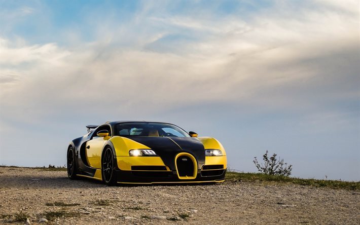 Bugatti Veyron, 16 4, HyperCam, supercar, Veyron giallo Bugatti, Oakley Design