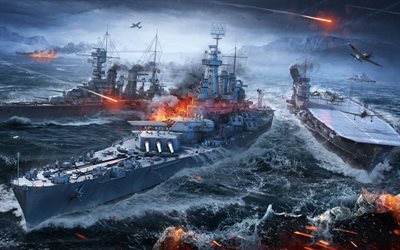 carrier, warships, destroyer, wows