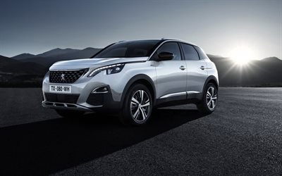 Peugeot 3008, 2018 cars, crossovers, white 3008, french cars, Peugeot