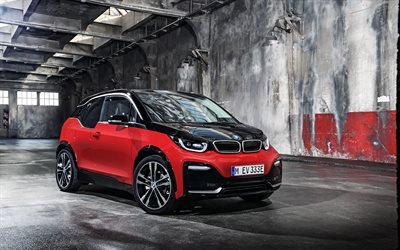 BMW i3s, 2018, Tuning i3, red i3, electric car, new cars, German cars, BMW
