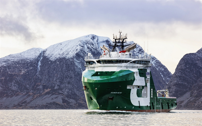 Bourbon Arctic, port, AHTS, vessel, Offshore Supply Ship, sea