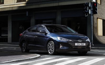 Hyundai Avante, rue, 2018 voitures, de nouvelles Avante, les voitures cor&#233;ennes, Hyundai