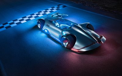 4k, Mercedes-Benz Vision EQ Flecha de Plata, pista de carreras, 2018 coches, supercars, concepto coches, Mercedes