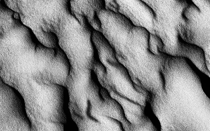 灰色の石の背景, 4k, マクロ, 石のテクスチャ, 波状の石のパターン, グレイストーン, 石の背景