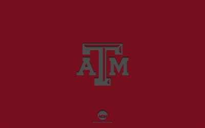 Texas AM Aggies, burgundy background, American football team, Texas AM Aggies emblem, NCAA, Texas, USA, American football, Texas AM Aggies logo