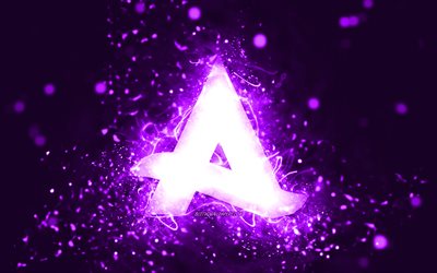 Afrojack violet logo, 4k, dutch DJs, violet neon lights, creative, violet abstract background, Nick van de Wall, Afrojack logo, music stars, Afrojack
