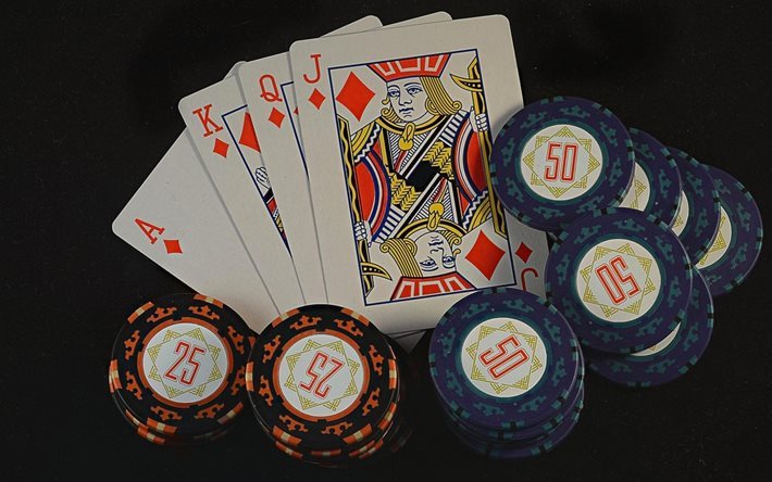 poker, karten, spielkarten, poker-chips