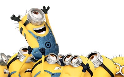 Minions, 4k, funny characters, Despicable Me 3, 2017 movies