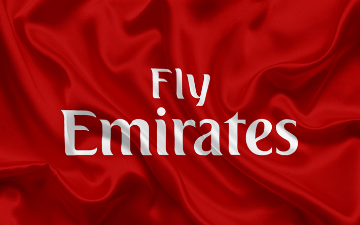 Download wallpapers Emirates, airline, emblem, Emirates logo, airlines