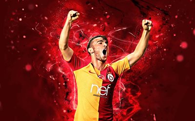 Yunus Akgun, Turkish footballer, Galatasaray FC, soccer, Turkish Super Lig, Akgun, footaball, neon lights