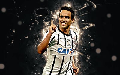 Jadson, brazilian footballer, Corinthians FC, soccer, Jadson Rodrigues da Silva, Brazilian Serie A, football, neon lights, Brazil