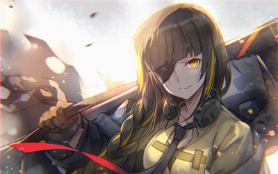 M16a1, manga, anime characters, artwork, Girls Frontline
