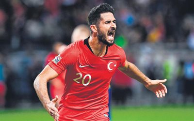 Emre Akbaba, goal, Turkey National Team, match, Akbaba, soccer, footballers, Turkish football team