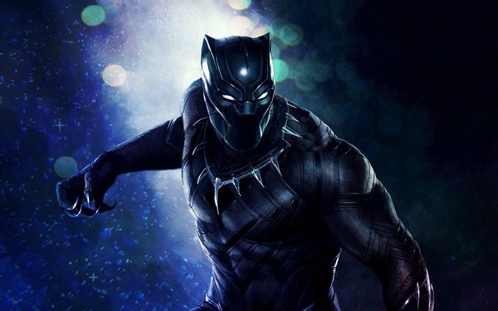 Black Panther, 4k, 2018 movie, Marvel, science fiction