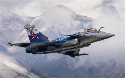 Dassault Rafale C - 4-GL, French Air Force, military fighter, military aircraft, mountains