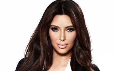 Kim Kardashian, portr&#228;tt, photoshoot, 4k, Amerikanska stj&#228;rnan, vacker kvinna, make-up