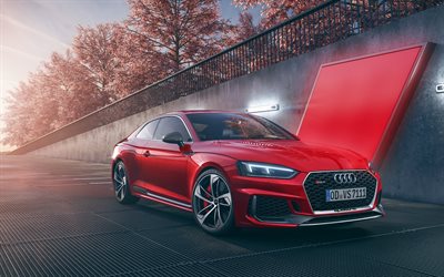 Audi RS5, supercars, 2018 coches, rojo rs5, los coches alemanes, el Audi