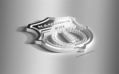 Nam Dinh FC, 3D-ter&#228;s logo, Vietnam football club, 3D-tunnus, Namdin, Vietnam, V-League 1, Nam Dinh-metalli-tunnus, jalkapallo, creative art