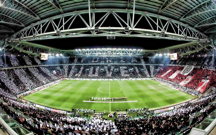Juventus Stadium, modular show, el partido, el estadio de f&#250;tbol Allianz Stadium, de f&#250;tbol, de la Juventus arena, Italia, la Juventus nuevo estadio