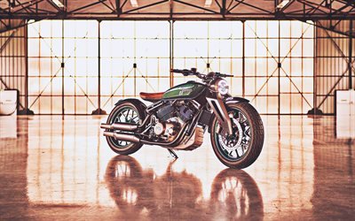 Royal Enfield KX Concepto, hangar, 2019 bicicletas, corcho, superbikes, Royal Enfield KX