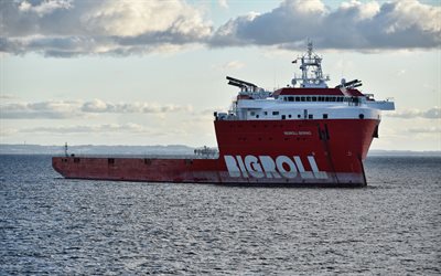 Bigroll Bering, 4k, sea, deck cargo ship, cargo transport, cargo ships, vessels