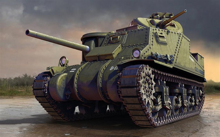 M3 Lee, carro armato Americano della seconda Guerra Mondiale, M3, vecchi carri armati, l&#39;esercito Americano, USA