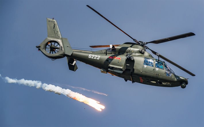 Harbin Z-9, helic&#243;ptero militar chino, el Chino de la Fuerza A&#233;rea, helic&#243;ptero de transporte militar Eurocopter AS365 Dauphin
