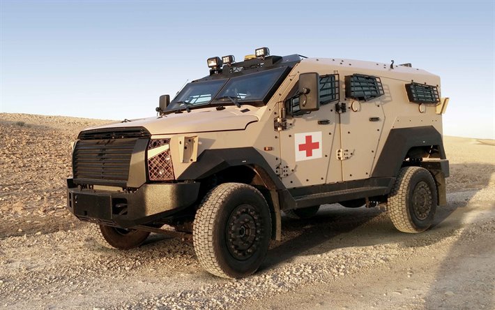 Plasan Sand Cat, armored vehicle, armored ambulance, SUV, military transport, Plasan