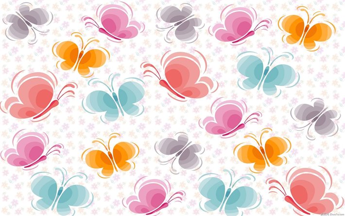 borboletas coloridas textura, 4k, a arte abstrata, borboletas fundos, fundo com borboletas, borboletas texturas, borboletas coloridas de fundo, borboletas padr&#245;es